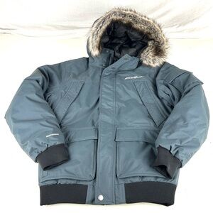 Eddie Bauer Goose Superior Down Parka Weather Edge Sz Small Blue